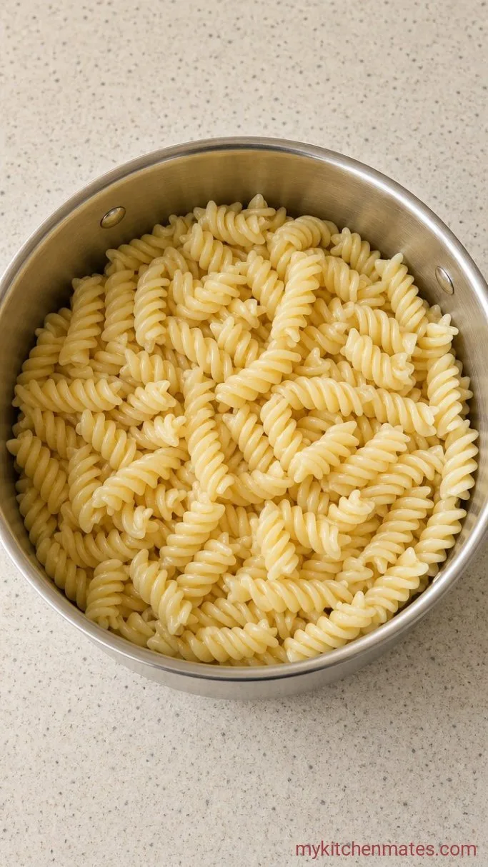 Quick & Fresh Pasta Salad with Mozzarella Balls Step 1: Cook the Pasta