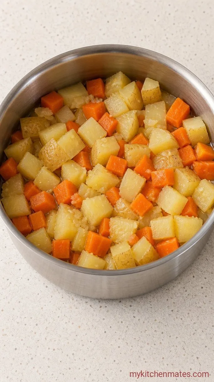 Step 1: Cook the Potatoes and Carrots
