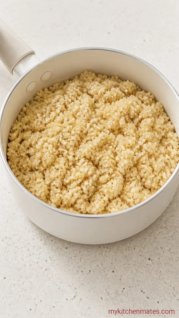 Mediterranean Chicken Quinoa Bowl with Lemon-Herb Dressing Step 1: Cook the Quinoa