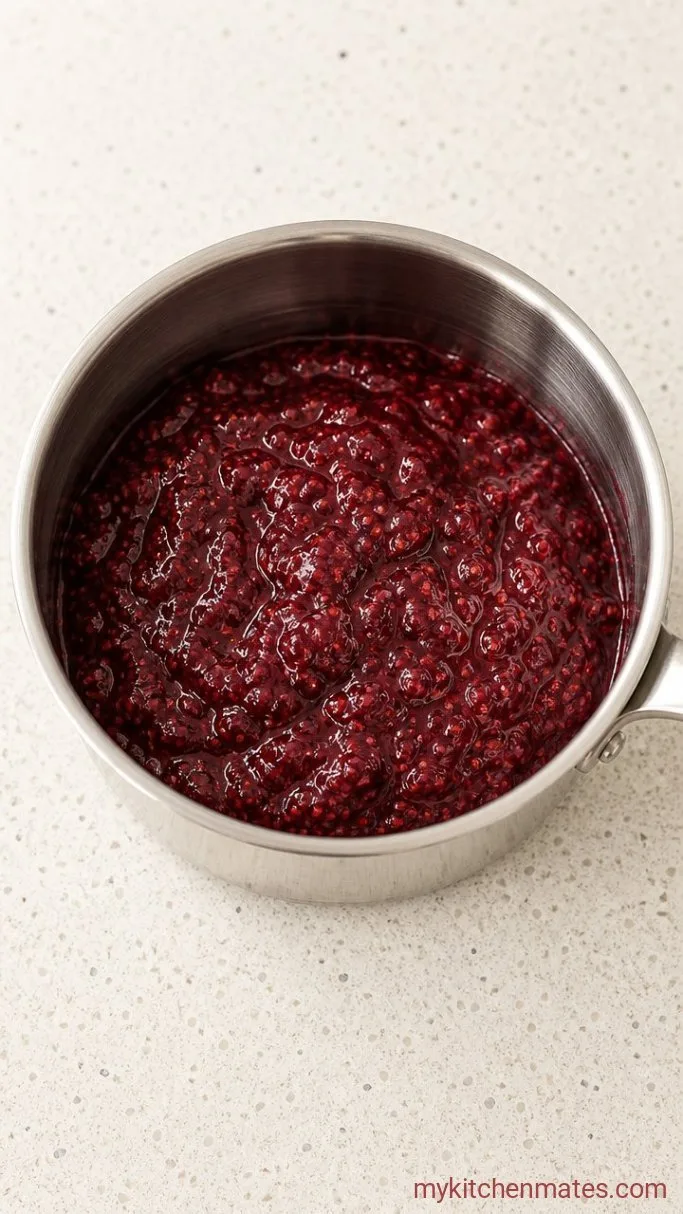 White Chocolate Raspberry Layer Cake Step 1: Cook the Raspberry Filling