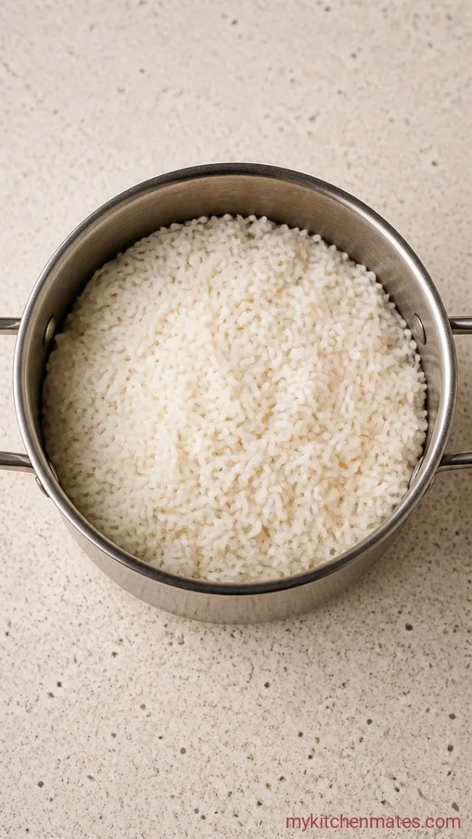 Quick Crispy Salmon Bowl Step 1: Cook the Rice