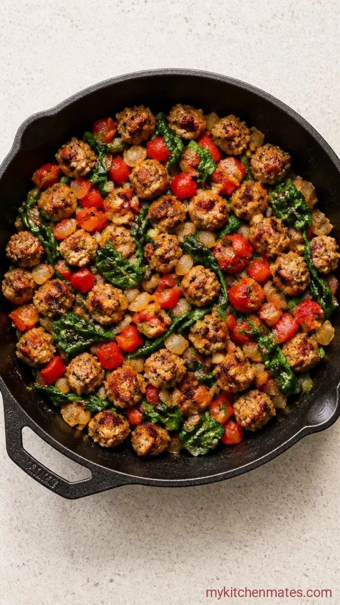 Step 1: Cook the Sausage and Vegetables