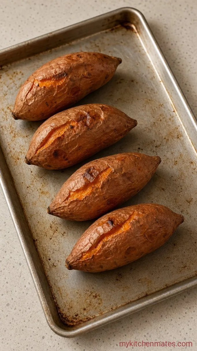 30-Minute BBQ Chicken Stuffed Sweet Potatoes Step 1: Cook the Sweet Potatoes