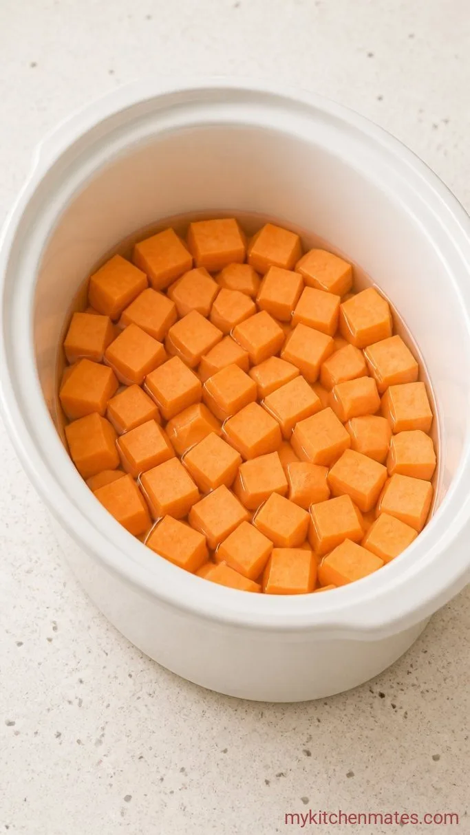 Crockpot Sweet Potato Casserole Step 1: Cook the Sweet Potatoes
