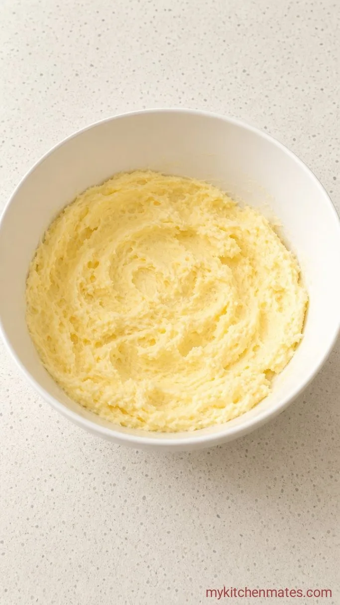 Rainbow Birthday Cake with Fluffy Vanilla Layers Step 1: Cream the Butter and Sugar