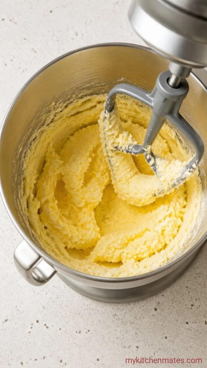 German Chocolate Pound Cake with Coconut Pecan Swirl Step 1: Cream the Butter and Sugar