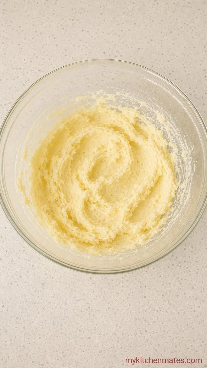 No-Spread Snowman Sugar Cookies Step 1: Cream the Butter and Sugar