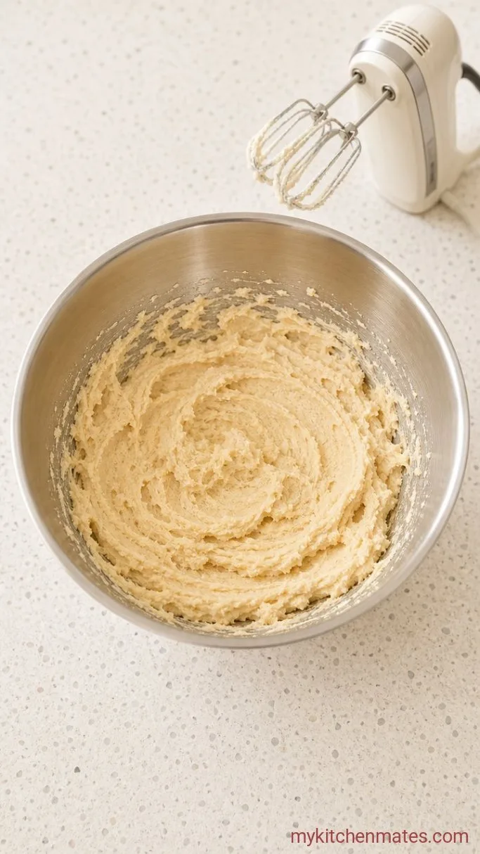 Soft and Chewy Christmas M&M Cookies Step 1: Cream the Butter and Sugars