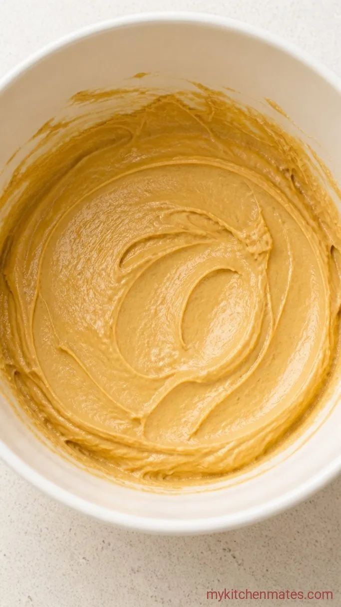 Soft and Gooey Peanut Butter Marshmallow Cookies Step 1: Cream the Peanut Butter Mixture