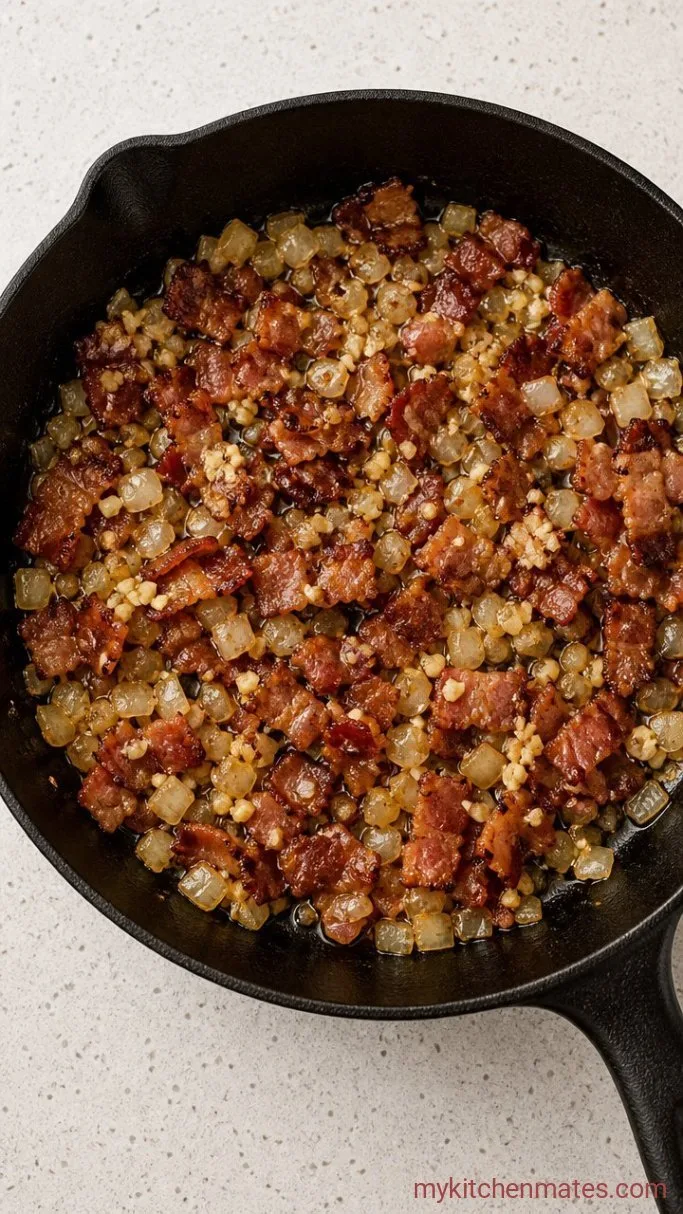 Step 1: Crisp the Bacon and Sauté the Aromatics