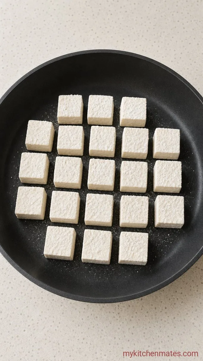 Step 1: Cube and Coat the Tofu