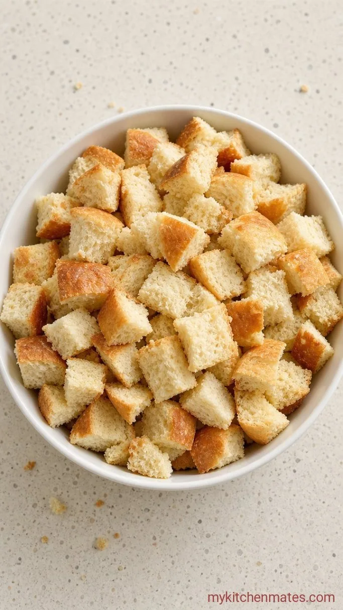 Step 1: Cube the Bread