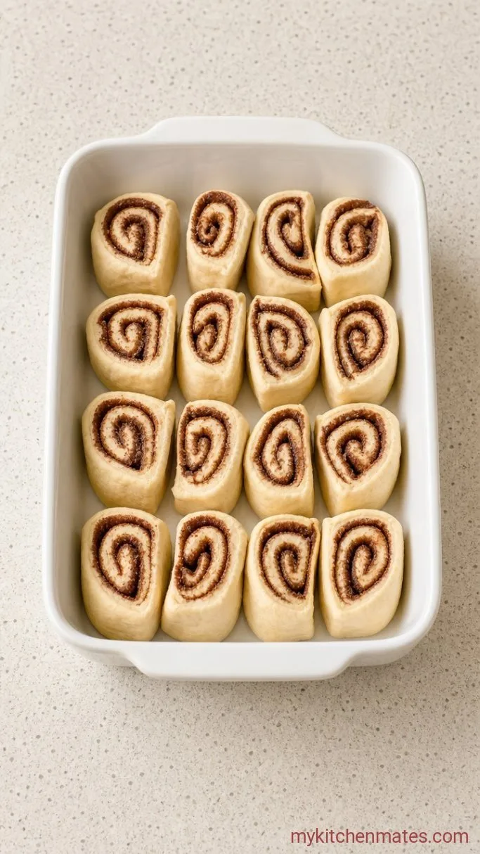 Gooey Cinnamon Roll Bread Pudding (Ready in 45 Minutes) Step 1: Cut and Arrange the Rolls