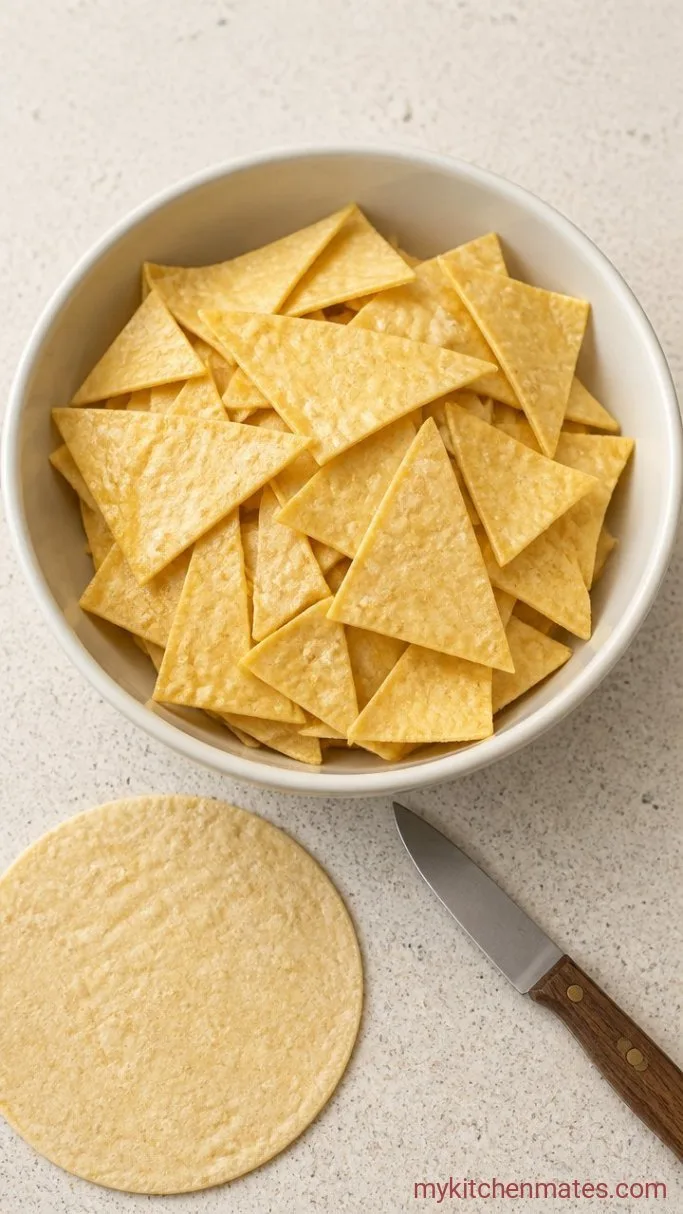Step 1: Cut and Coat the Tortillas