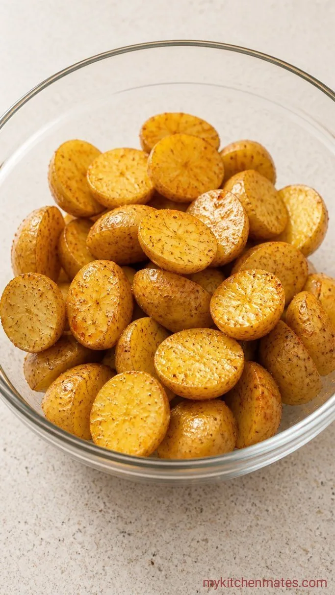 Step 1: Cut and Toss the Potatoes