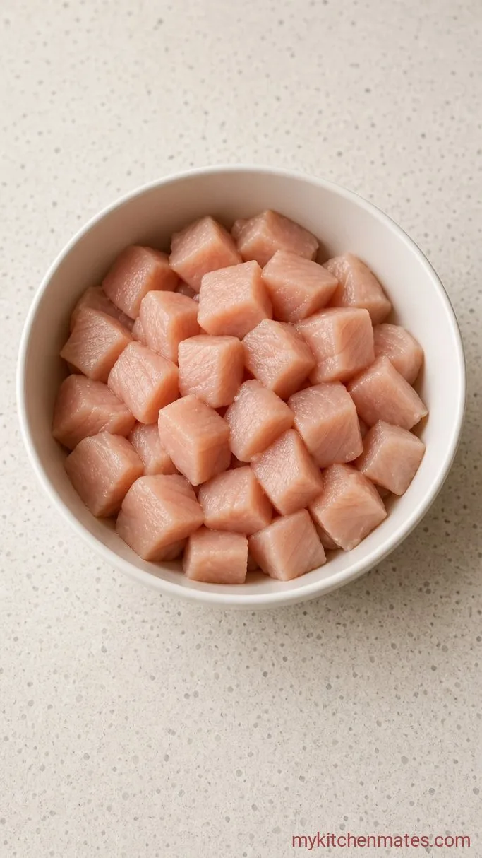 Crispy Air Fryer Chicken Bites (Ready in 15 Minutes) Step 1: Cut the Chicken