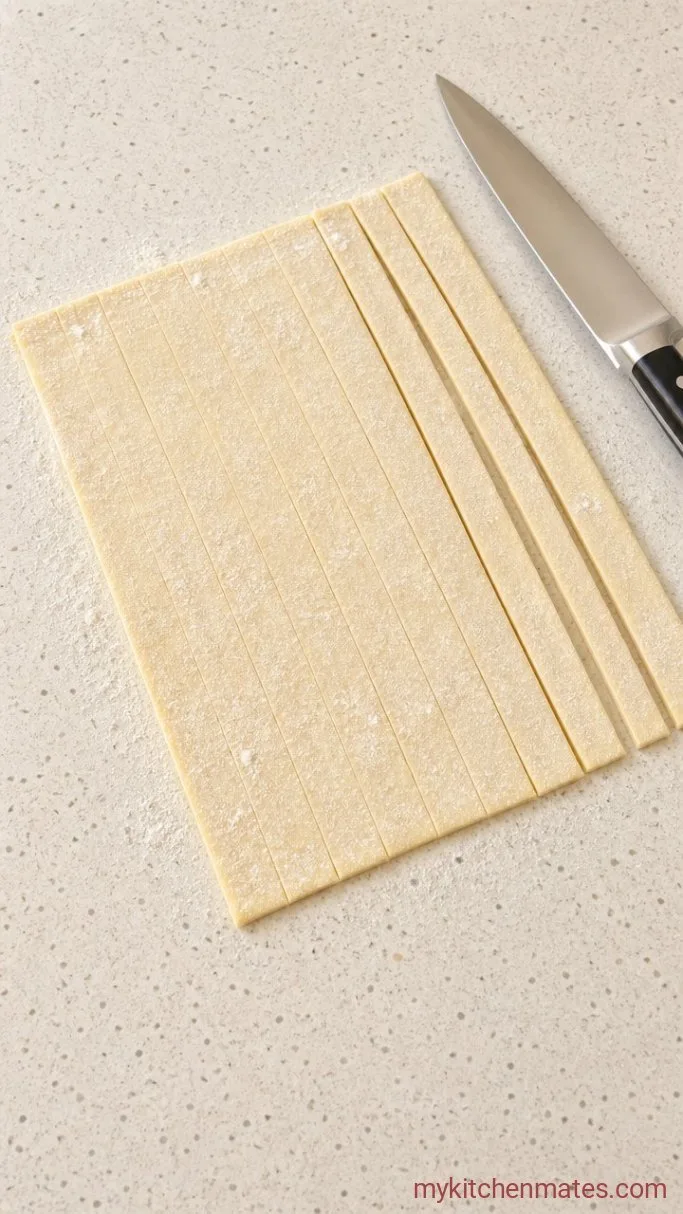 Quick 3-Ingredient Gluten-Free Pigs in a Blanket Step 1: Cut the Pastry