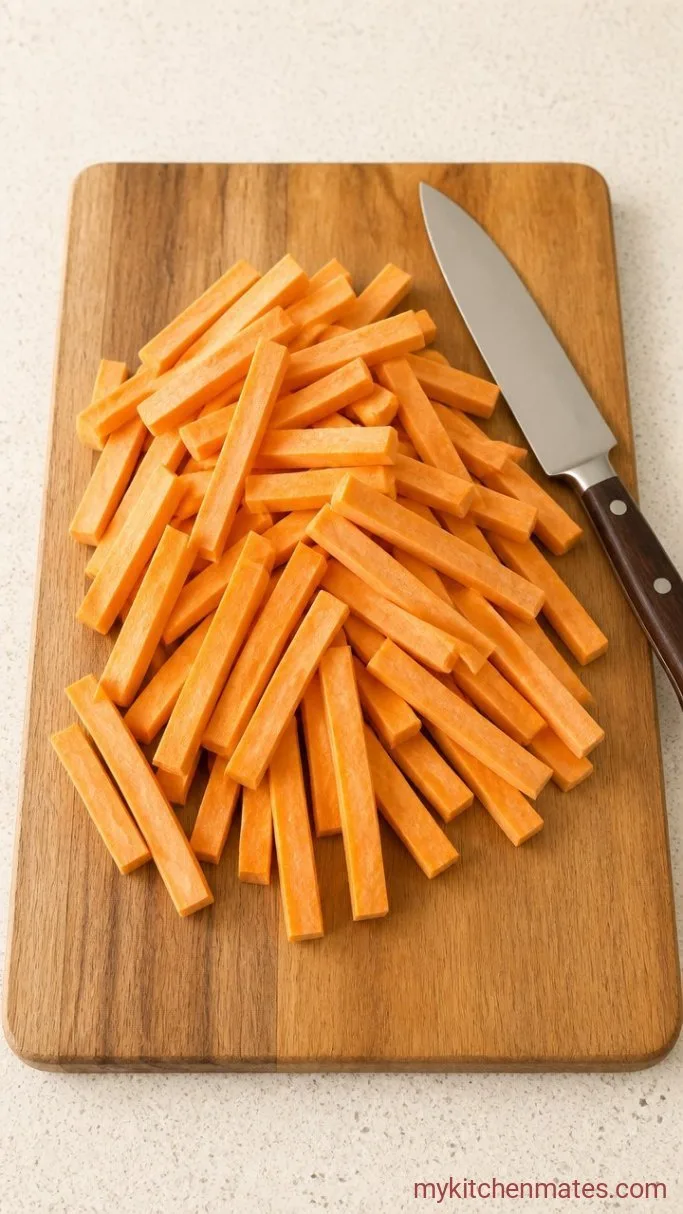Step 1: Cut the Sweet Potatoes