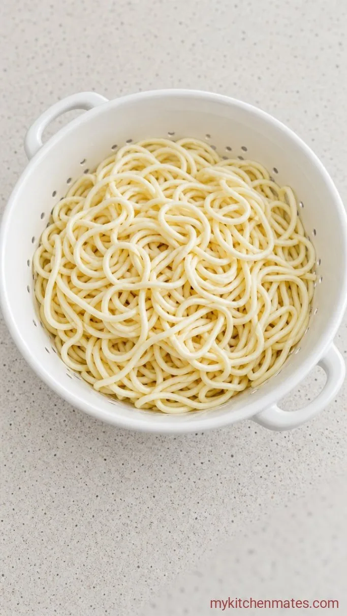 Step 1: Drain and Dry the Pasta