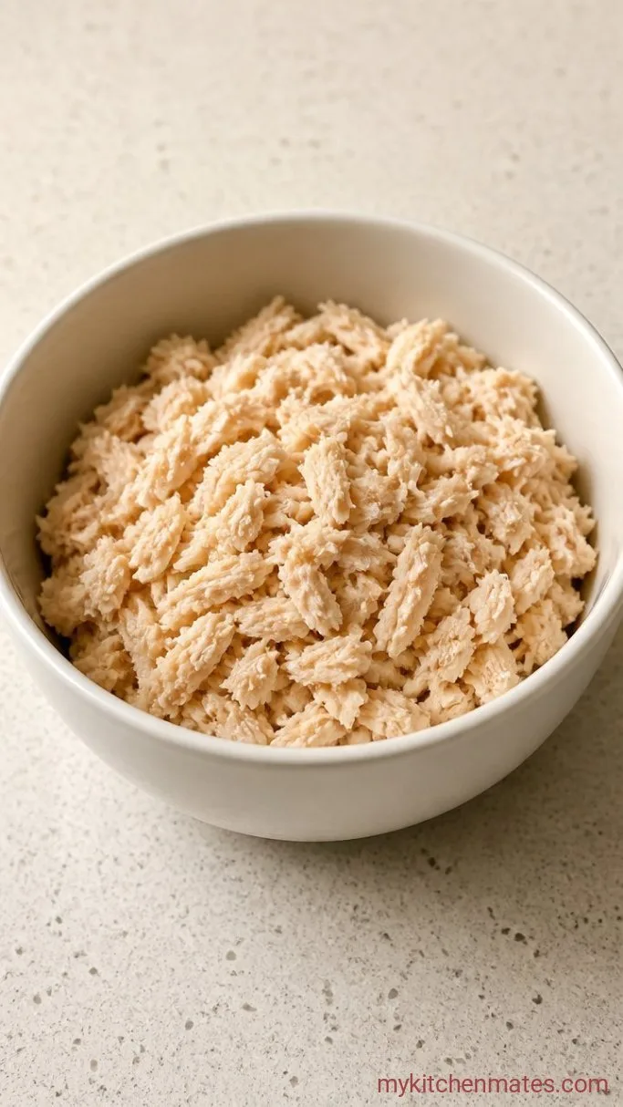 Step 1: Drain and Flake the Chicken