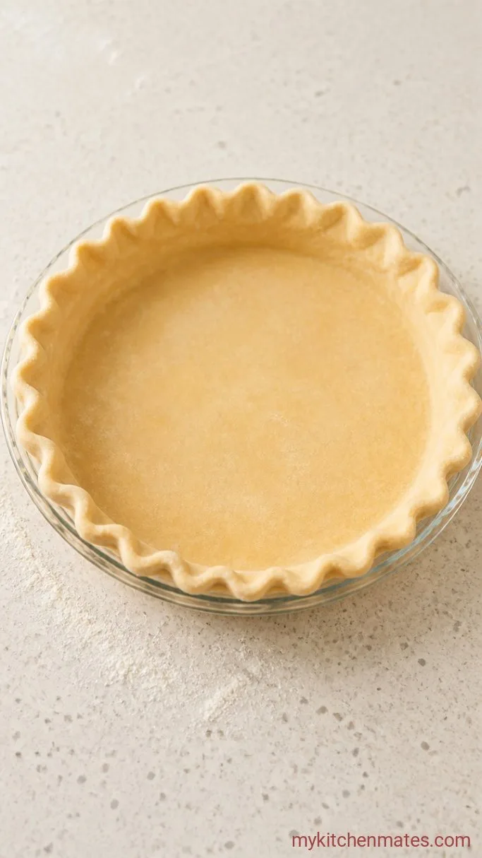Apple Pecan Pie with a Brown Sugar Pecan Layer Step 1: Fit the Pie Crust
