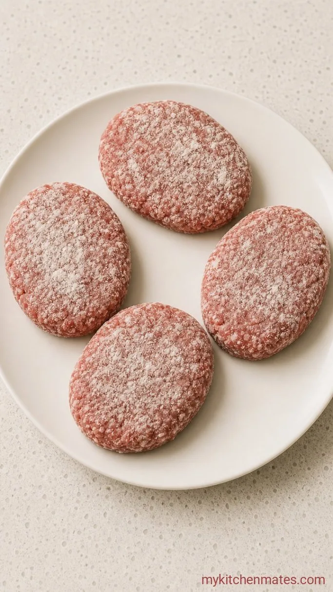 Old-Fashioned Poor Man’s Steak with Onion Gravy Step 1: Form the Patties