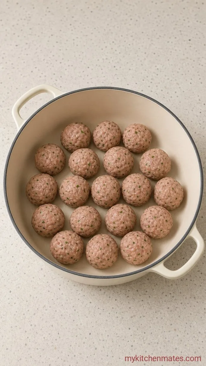 30-Minute Turkey Meatball Soup Step 1: Form the Turkey Meatballs