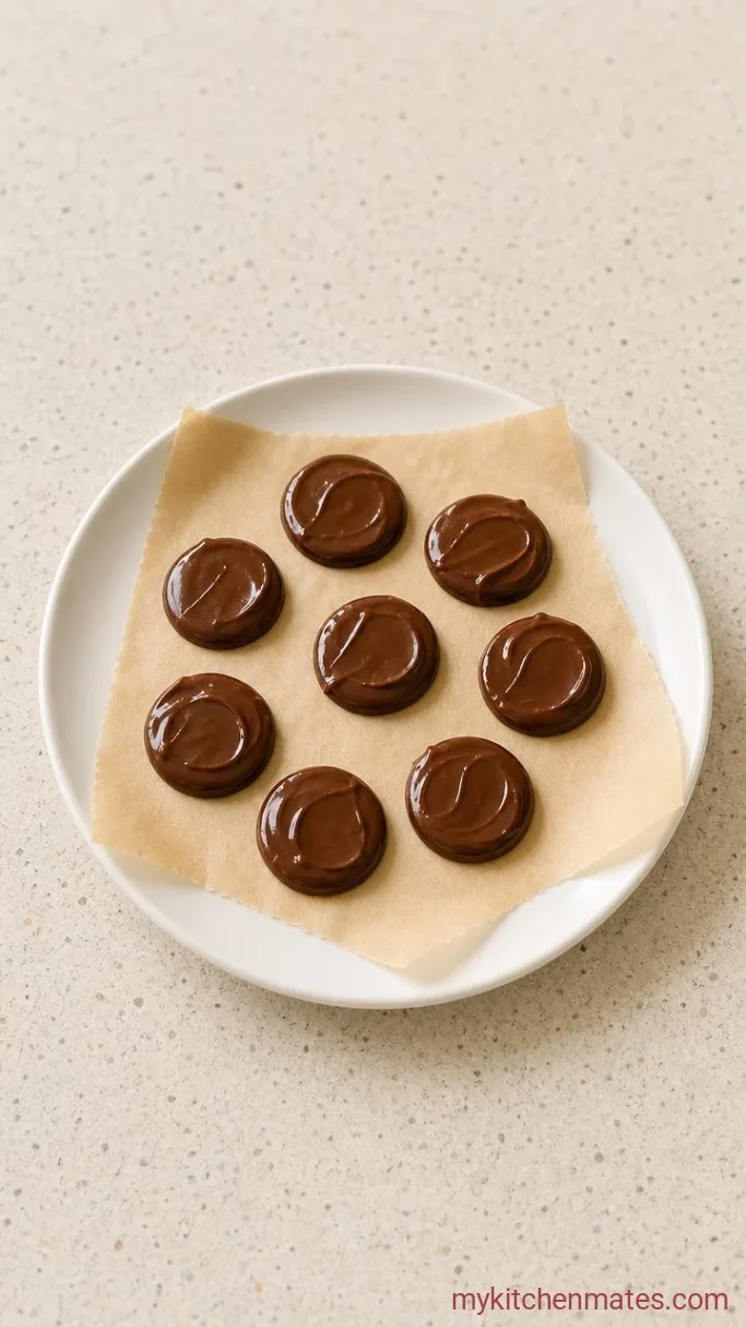 Fluffy Nutella Stuffed Pancakes Step 1: Freeze the Nutella Discs