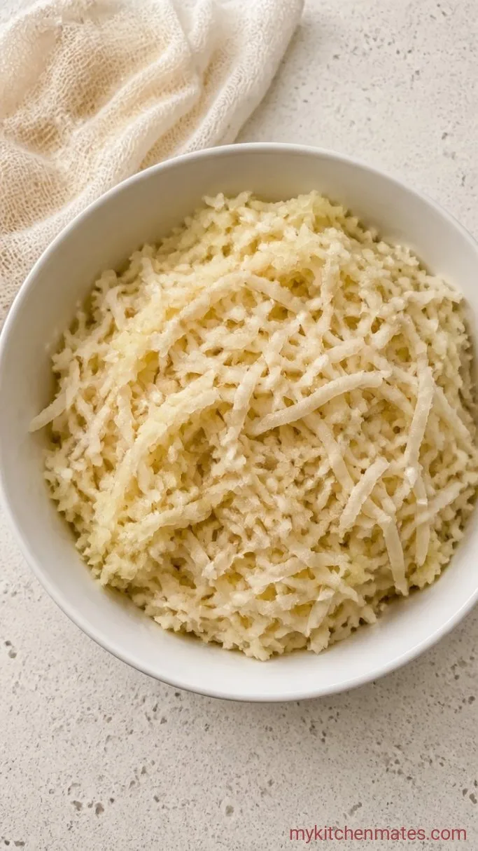 Step 1: Grate and Squeeze the Potatoes