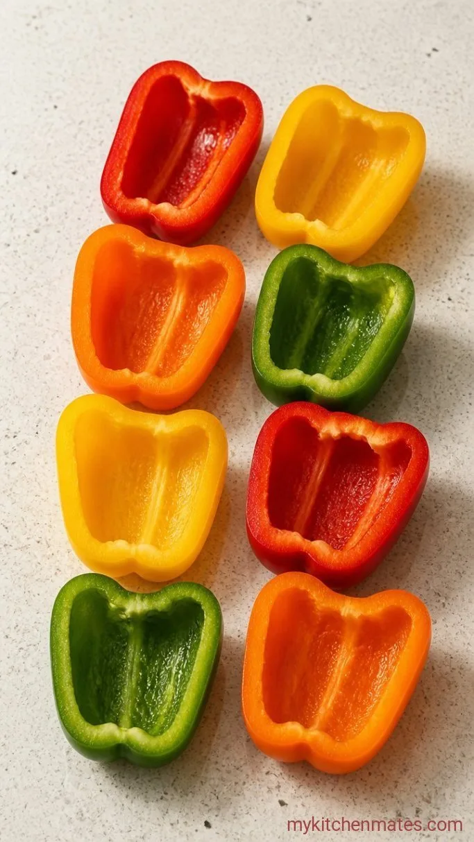 Step 1: Halve the Peppers