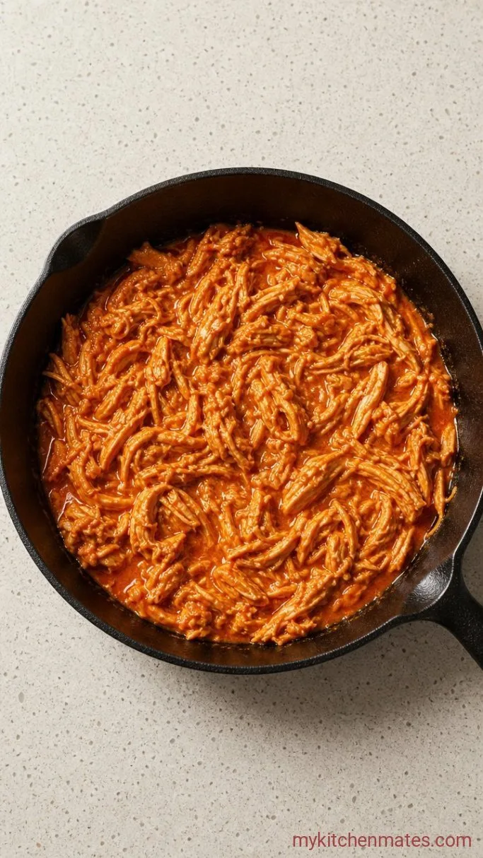 15-Minute Buffalo Chicken Wraps Step 1: Heat the Buffalo Chicken