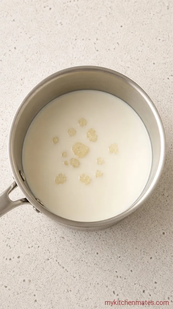 Step 1: Infuse the Milk with Mastic