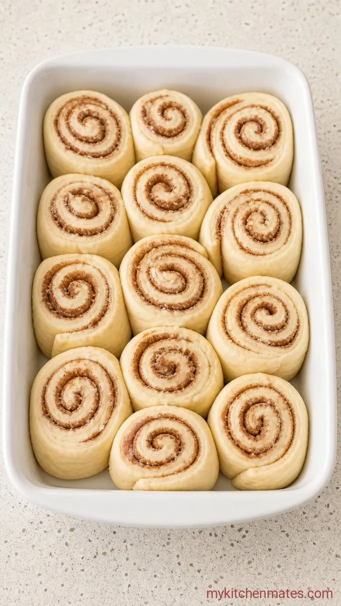 5-Ingredient Cinnamon Roll Dump Cake Step 1: Layer the Cinnamon Rolls