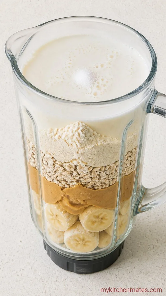 Step 1: Layer the Ingredients in the Blender