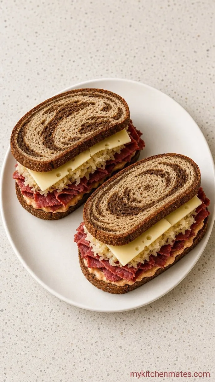Crispy, Cheesy Classic Reuben Sandwich (15 Minutes) Step 1: Layer the Sandwiches