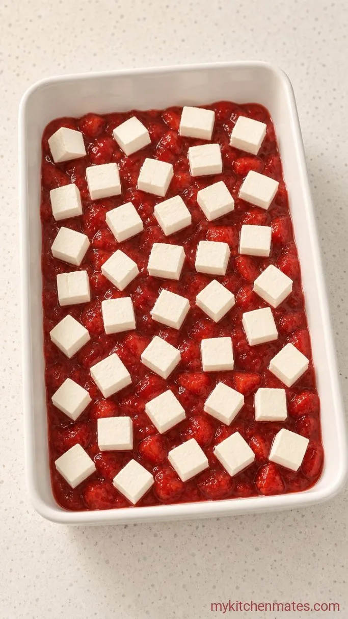 Step 1: Layer the Strawberries and Cream Cheese