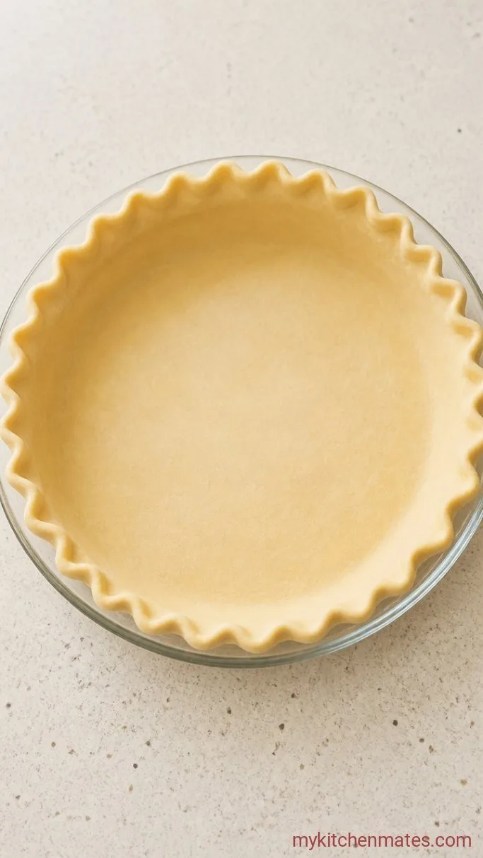 Old-Fashioned Rhubarb Custard Pie Step 1: Line the Pie Plate with Crust
