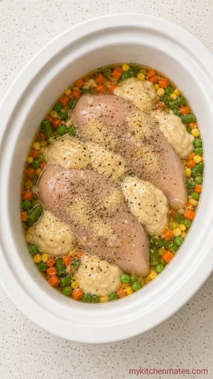 Step 1: Load the Slow Cooker with the Filling