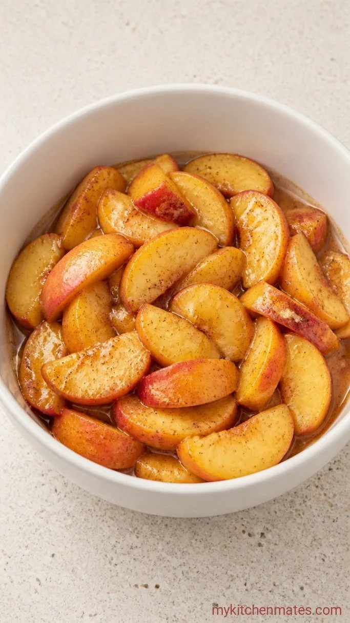 Step 1: Macerate the Peaches