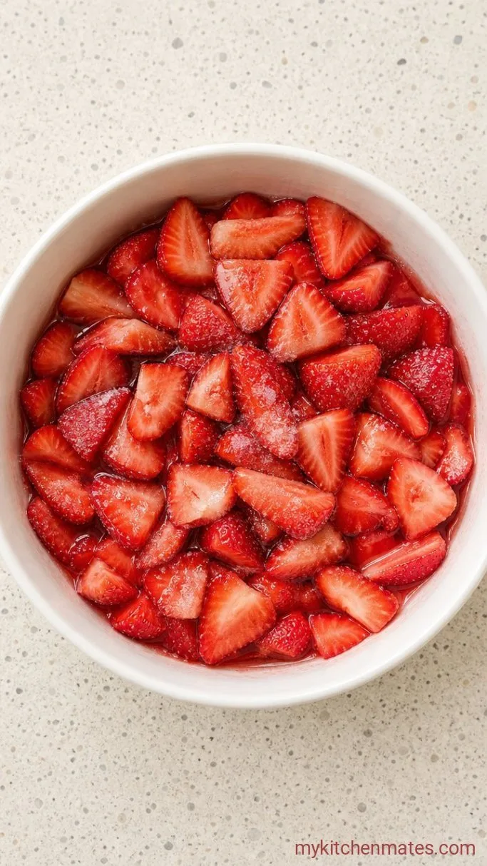 Step 1: Macerate the Strawberries