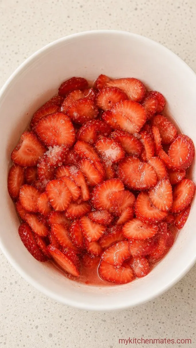 Step 1: Macerate the Strawberries