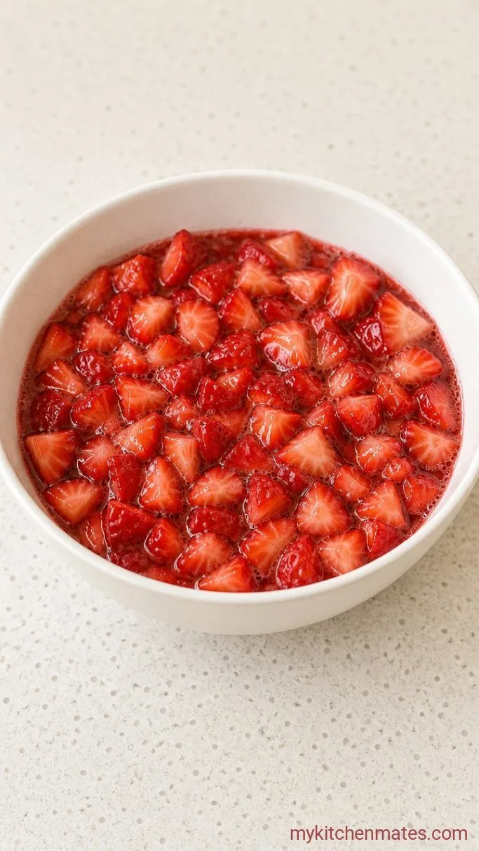 Step 1: Macerate the Strawberries