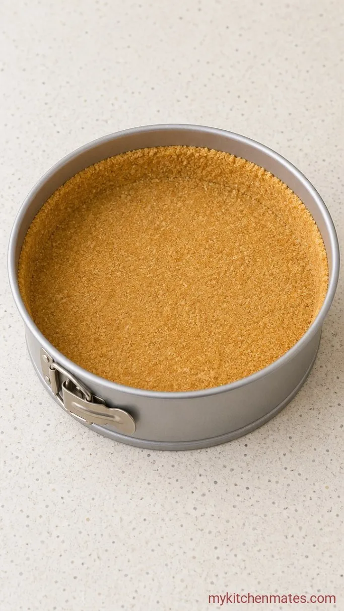 Silky White Chocolate Cheesecake (No Water Bath) Step 1: Make the Crust