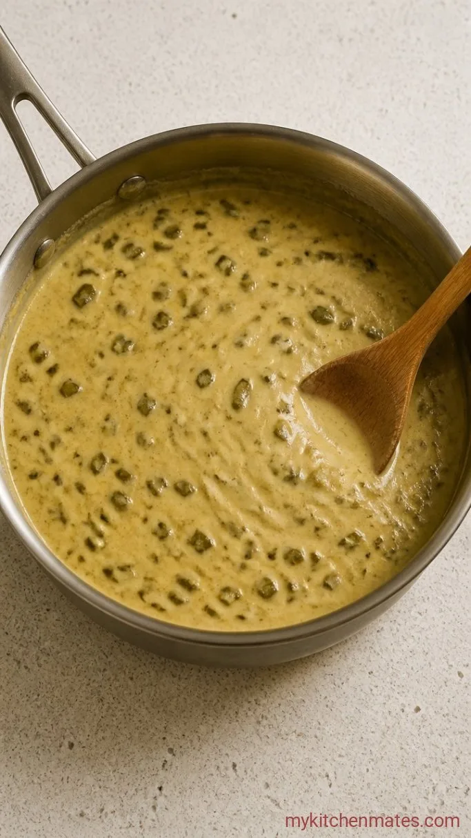 Creamy Green Chile Chicken Enchiladas Step 1: Make the Green Chile Sauce