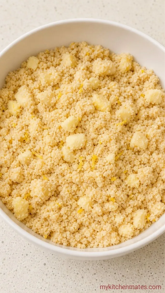 Lemon Coffee Cake with a Crumbly Streusel Top Step 1: Make the Streusel Topping
