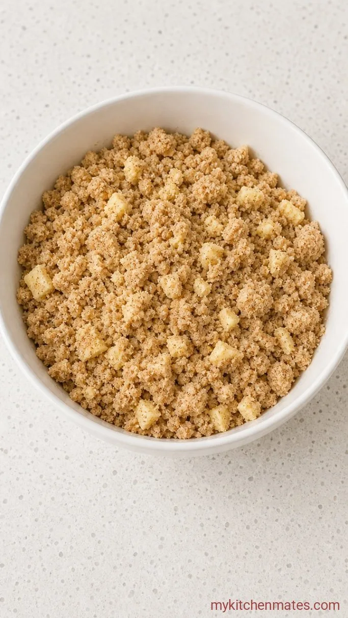 Moist Apple Sour Cream Coffee Cake with Cinnamon Streusel Step 1: Make the Streusel