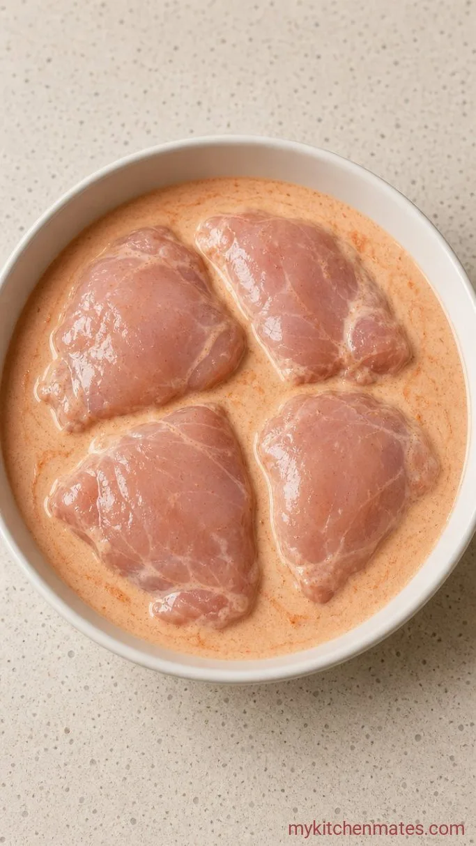 Crispy Chicken Burger (Ready in 30 Minutes) Step 1: Marinate the Chicken