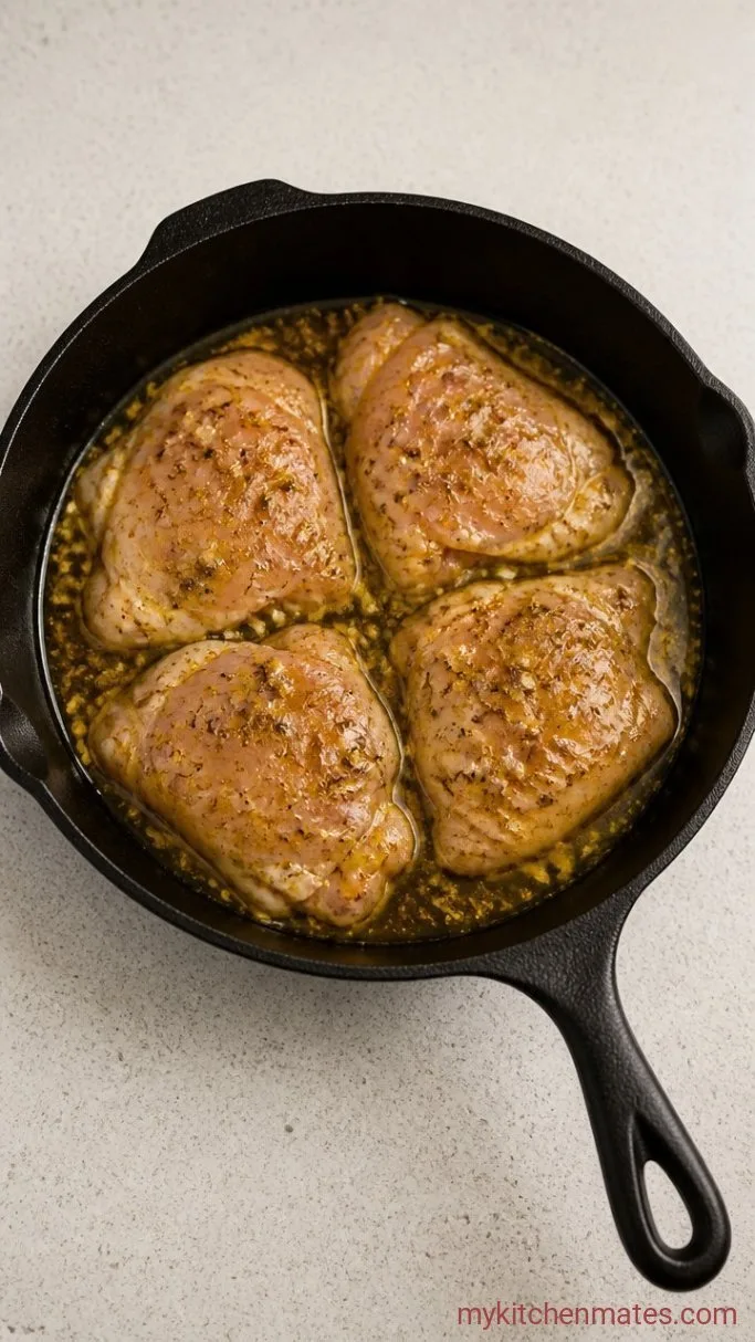 Garlicky Chicken Stuffed Pita Pockets Step 1: Marinate the Chicken