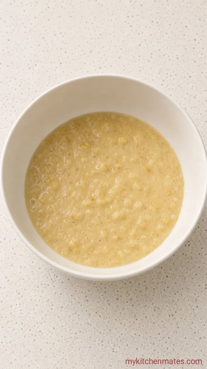 Moist One-Bowl Banana Loaf Cake Step 1: Mash and Mix the Wet Ingredients