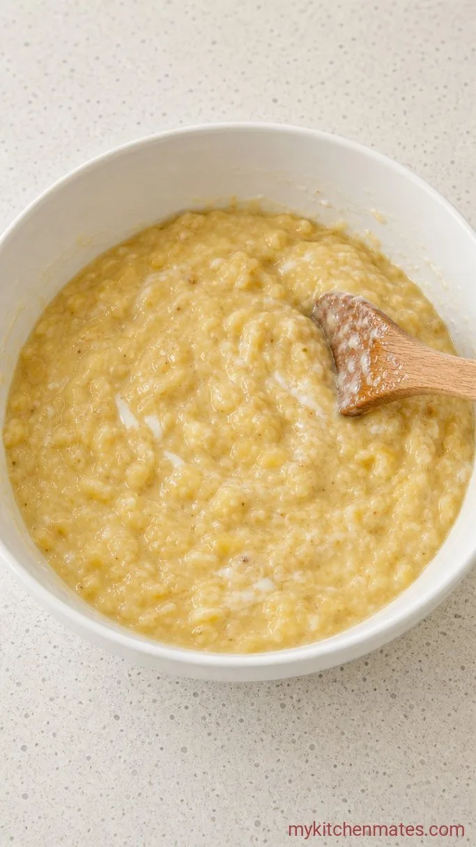 Step 1: Mash and Mix the Wet Ingredients